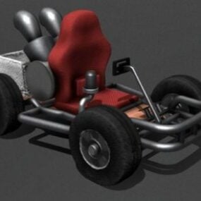 Modelo 3D do veículo Go Kart Mario Bike