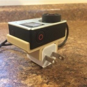 Tulostettava Gopro Hero4 Charging Holder 3D -malli
