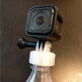 Крепление для пластиковой крышки бутылки Gopro 3d модель для печати