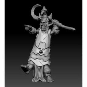Modello 3d di scultura di personaggi Goblin
