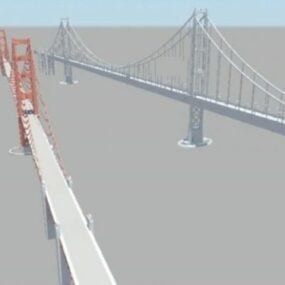 3д модель Моста США Золотые Ворота