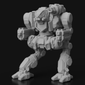 Hauptmann Robot For Battletech Character 3d model
