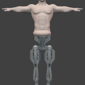 Half Man Robot Character 3d model