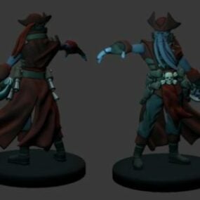 Halfling Warlock Character Sculpture 3d model