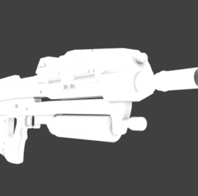 Halo Permainan Assault Rifle Gun model 3d