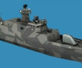 سفينة هامينا الحربية المموهة نموذج ثلاثي الأبعاد