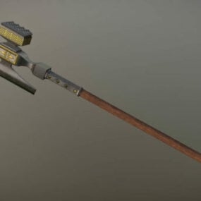Weapon Hammer Halberd 3d model