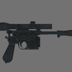 3D model laserové pistole Scifi