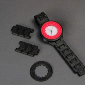 Εκτυπώσιμο ρολόι χειρός τρισδιάστατο μοντέλο