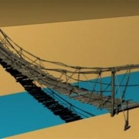 Wood Bridge på sjöscenen 3d-modell