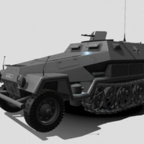 Hanomag Kfz251 Army Vehicle 3D-malli