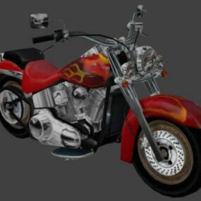 哈雷戴维森老式摩托车3d模型