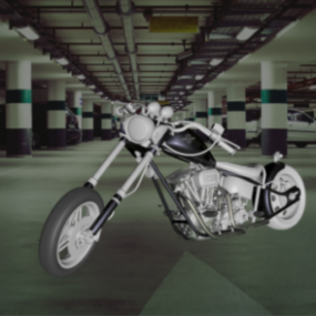 Harley Davidson Chopper Bike 3d model