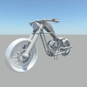 Mountain Bicycle Blue Painted 3d model