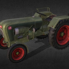 Model 3d Reka Bentuk Traktor Ladang Hatz