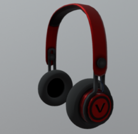 سماعات رأس V تصميم نموذج ثلاثي الأبعاد