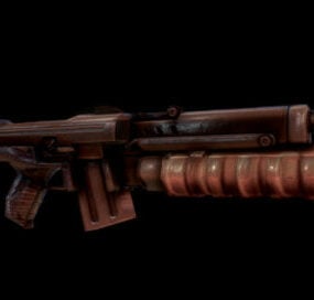 3д модель тяжелого пулемета Gaming Design