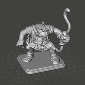 Heroquest兽人弓箭手角色雕塑3d模型