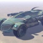 Conception de voiture de science-fiction Hexacar