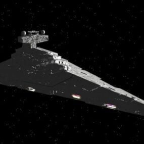 3d модель космічного корабля Imperial Star Destroyer