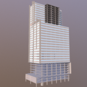 Höghus kontorskonstruktion 3d-modell
