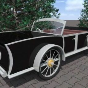 歴史的なヴィンテージカーの3Dモデル