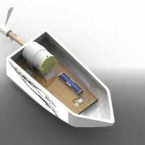 Electric Motor Yacht Boat 3d model