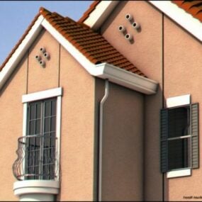 Home Gable Roof Design 3d model