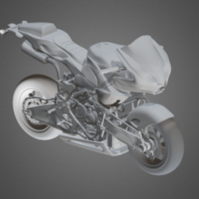 Modello 3d di moto Vespa Style