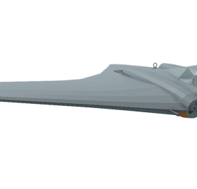 Horten Flugzeug 3D-Modell