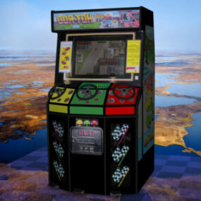 Hot Rod Game Upright Arcade Machine 3d model