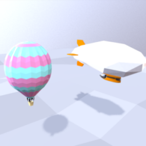 Zeppelin varmluftsballong 3d-modell