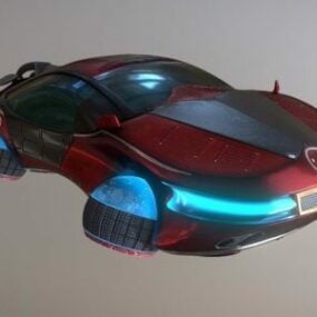 3д модель научно-фантастического автомобиля Hover Car