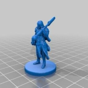 Humanoid Paladin Miniature Game Character 3d-modell