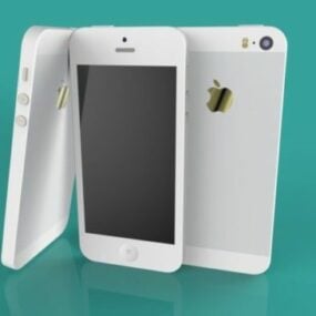 Iphone 5 Gümüş 3d modeli