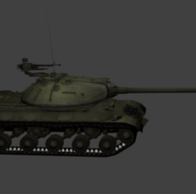 Modelo 3d do tanque pesado soviético Is-3