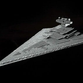 Sci-fi ruimteschip Star Destroyer Imperial 3D-model