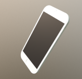Hvit Iphone 6s 3d-modell