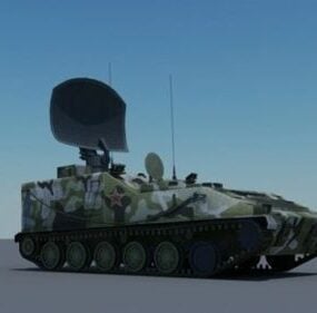 Military Tank Howitzer 3d model