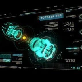 Mô hình 3d thiết kế lò phản ứng hồ quang Iron Man