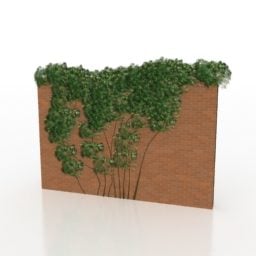 Mô hình cây thường xuân treo tường 3d