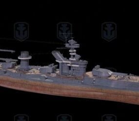 Izmail Navy Cruiser Ship 3d model