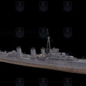 3D model vojenské lodi Jaguar