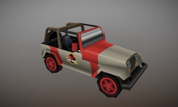 Jurassic Park Jeep Vehicle Modelo 3D Grátis - .Fbx - Open3dModel