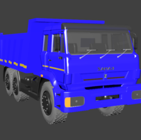 Camion lourd Kamaz modèle 3D