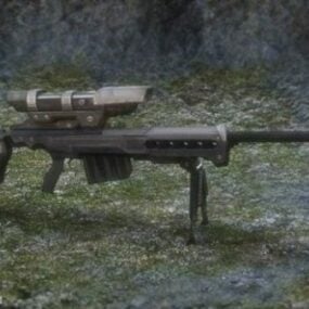 Assault Rifle M16a2 Gun 3d model