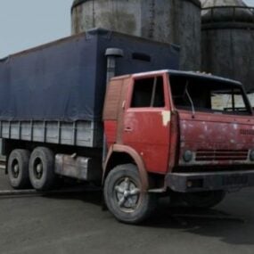 Modello 3d del camion pesante Kamaz