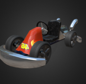 Modelo 3d de carro de corrida de kart