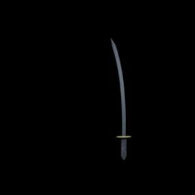 3D model japonské zbraně meče Katana