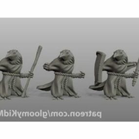 Kenku Cleric Character 3d-modell